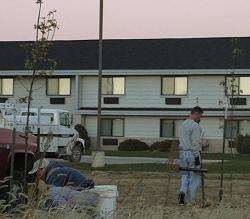 Tree planting at Borden Business Park Oct. 2001.  ©Eunice Riesberg